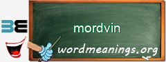 WordMeaning blackboard for mordvin